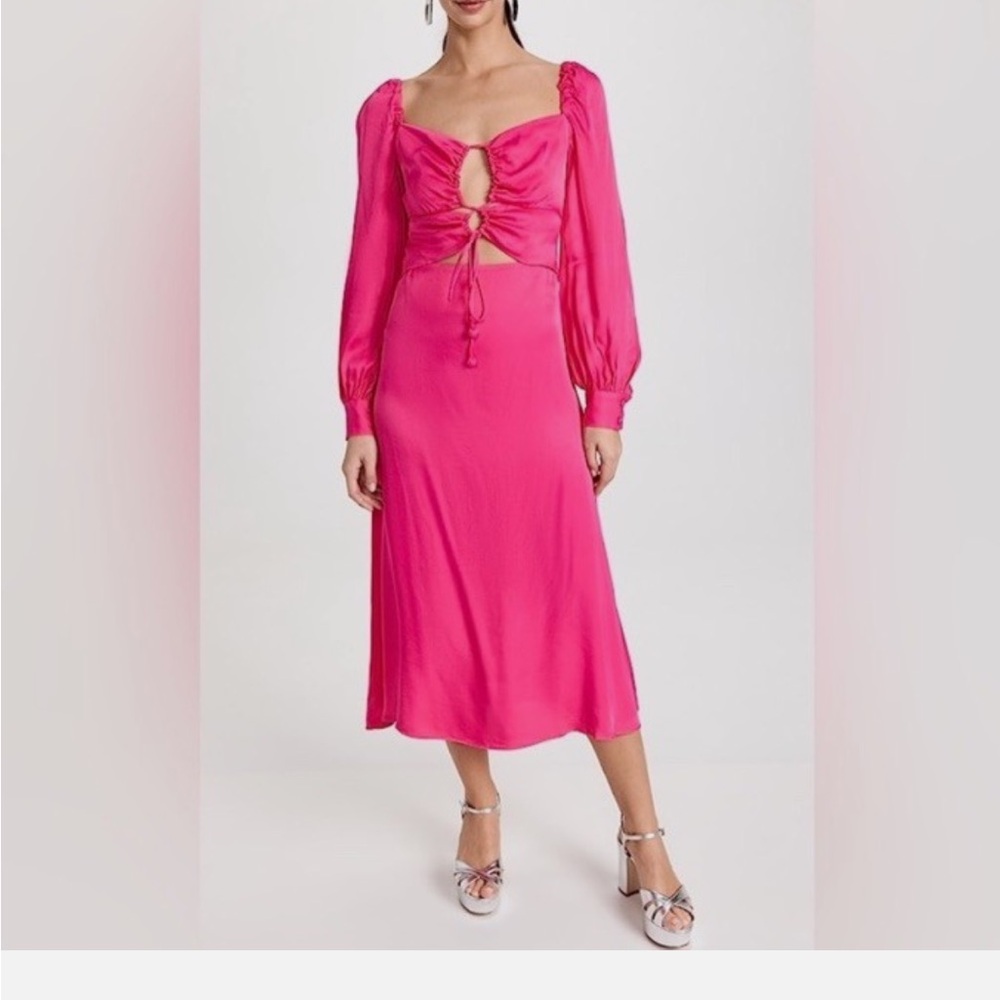 Farm Rio Cut Out Midi Dress